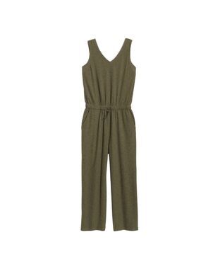 Active Breathe On, Small Tall, green,  v-neck jumpsuit, wide leg